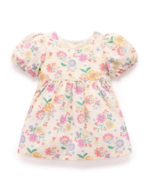 Linen Blend Dress in Mexican Floral