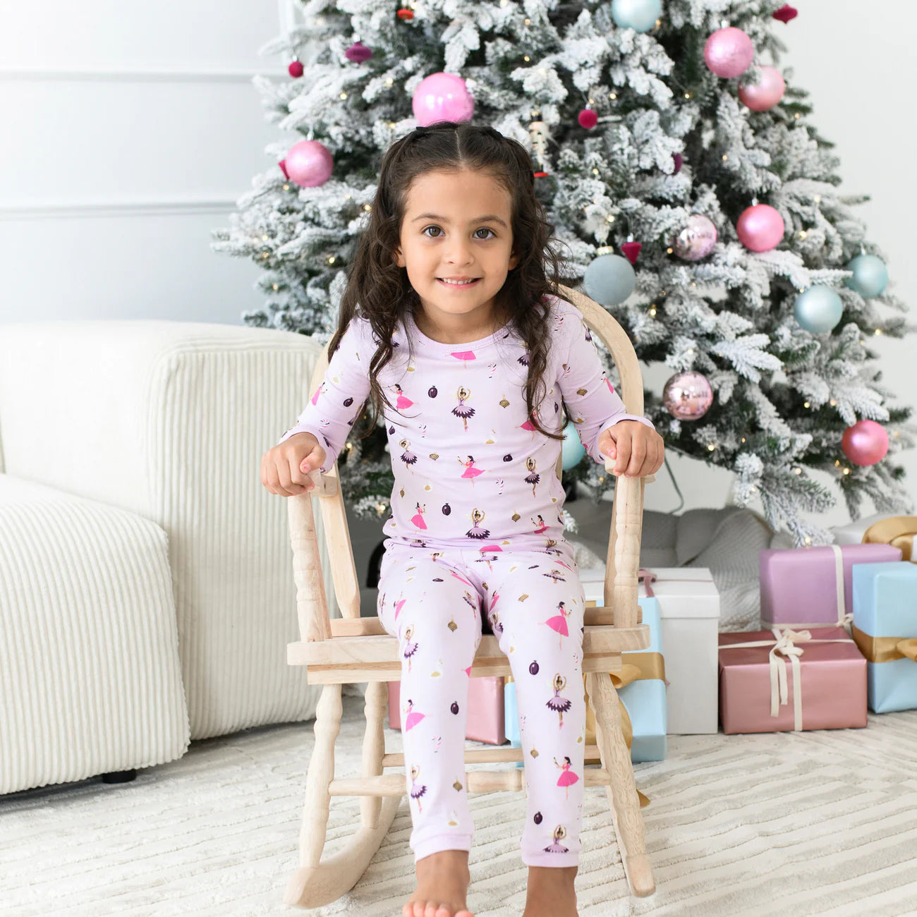 Long Sleeve Pajamas in Sugar Plum