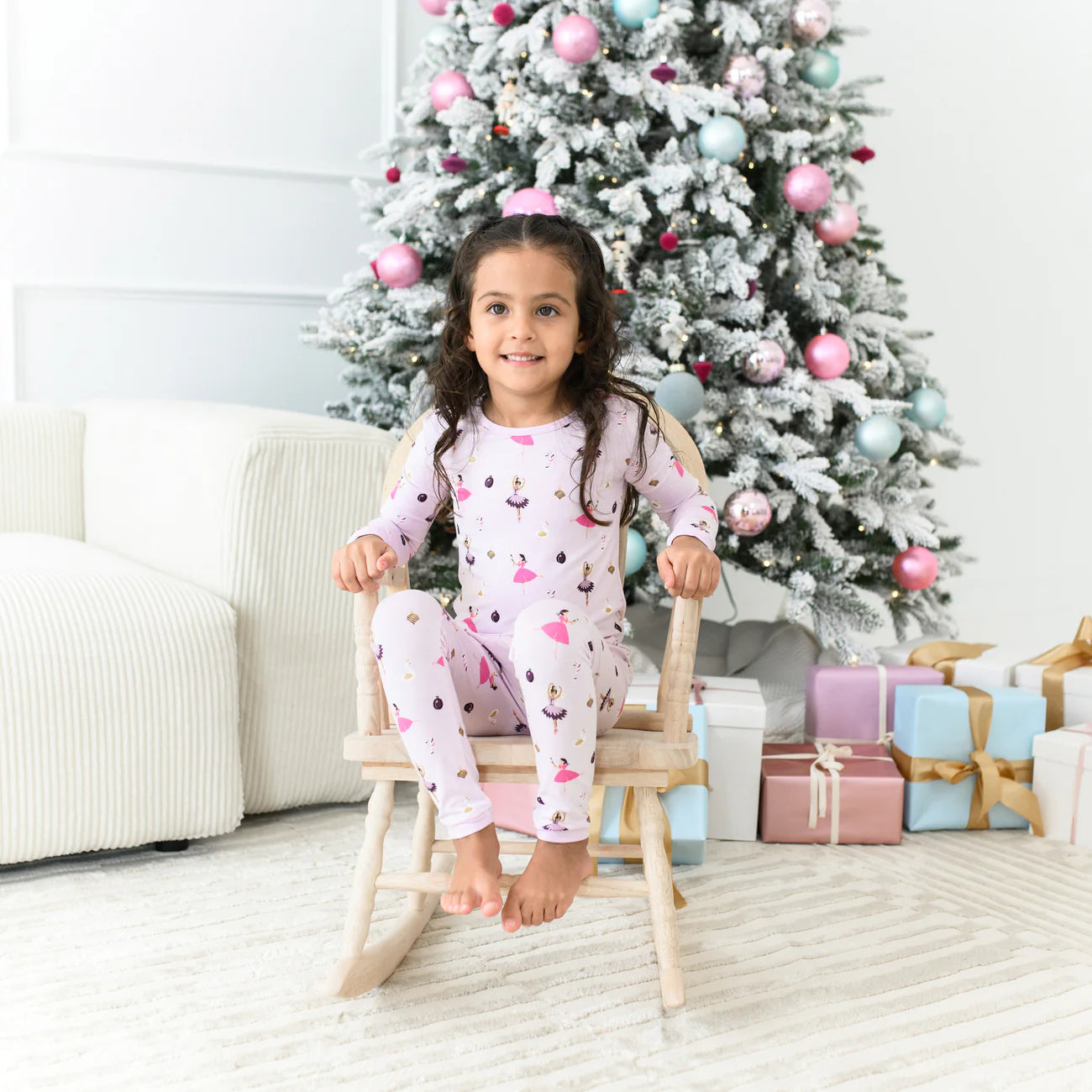 Long Sleeve Pajamas in Sugar Plum