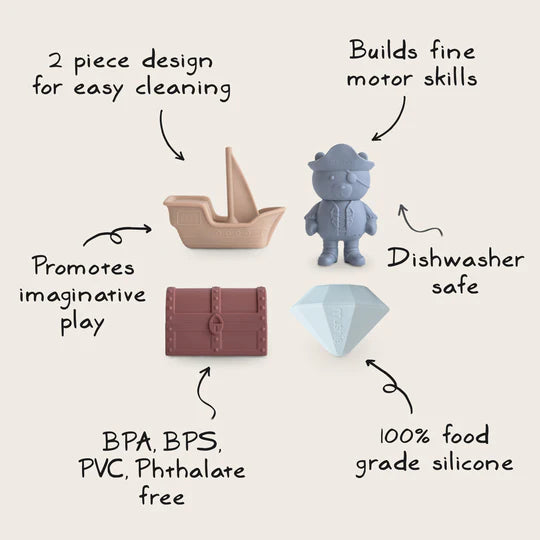 Pirate Mold Free Bath Play Set