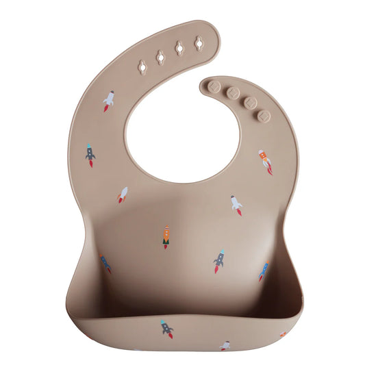 Silicone Baby Bib - Rocket