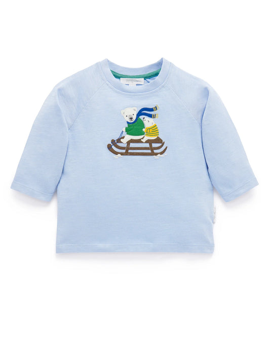 Blue Little Sled Tee