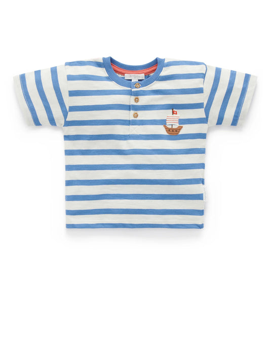 Sailor Striped Henley Tee
