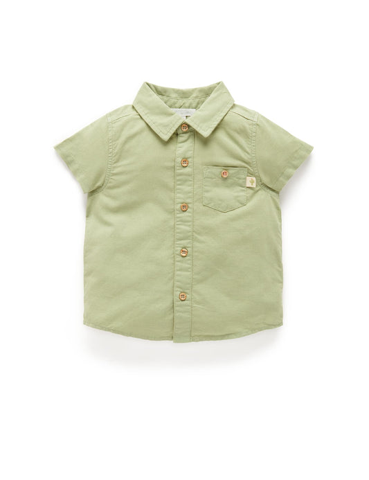 Linen Blend Shirt - Safari