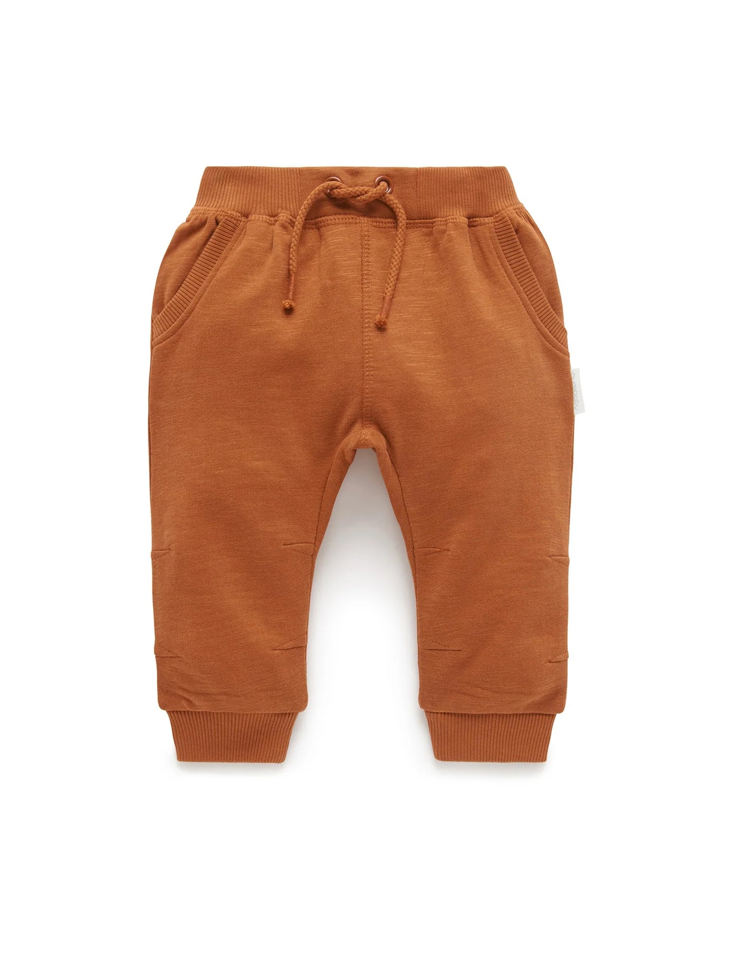 Slouchy Track Pant in Cognac