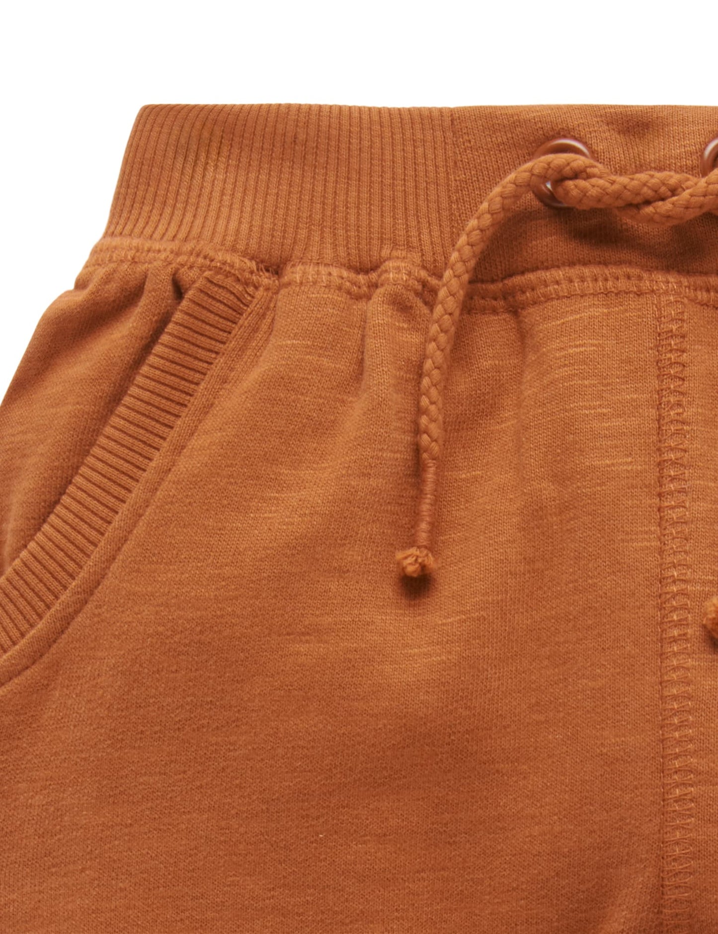 Slouchy Track Pant in Cognac