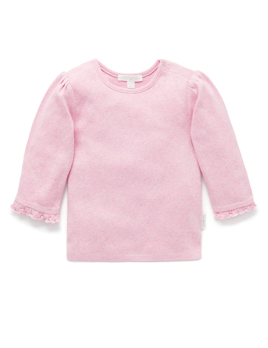 Pointelle Rib Layering Top