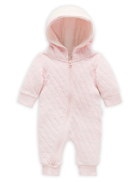 Quilted Growsuit in Soft Pink