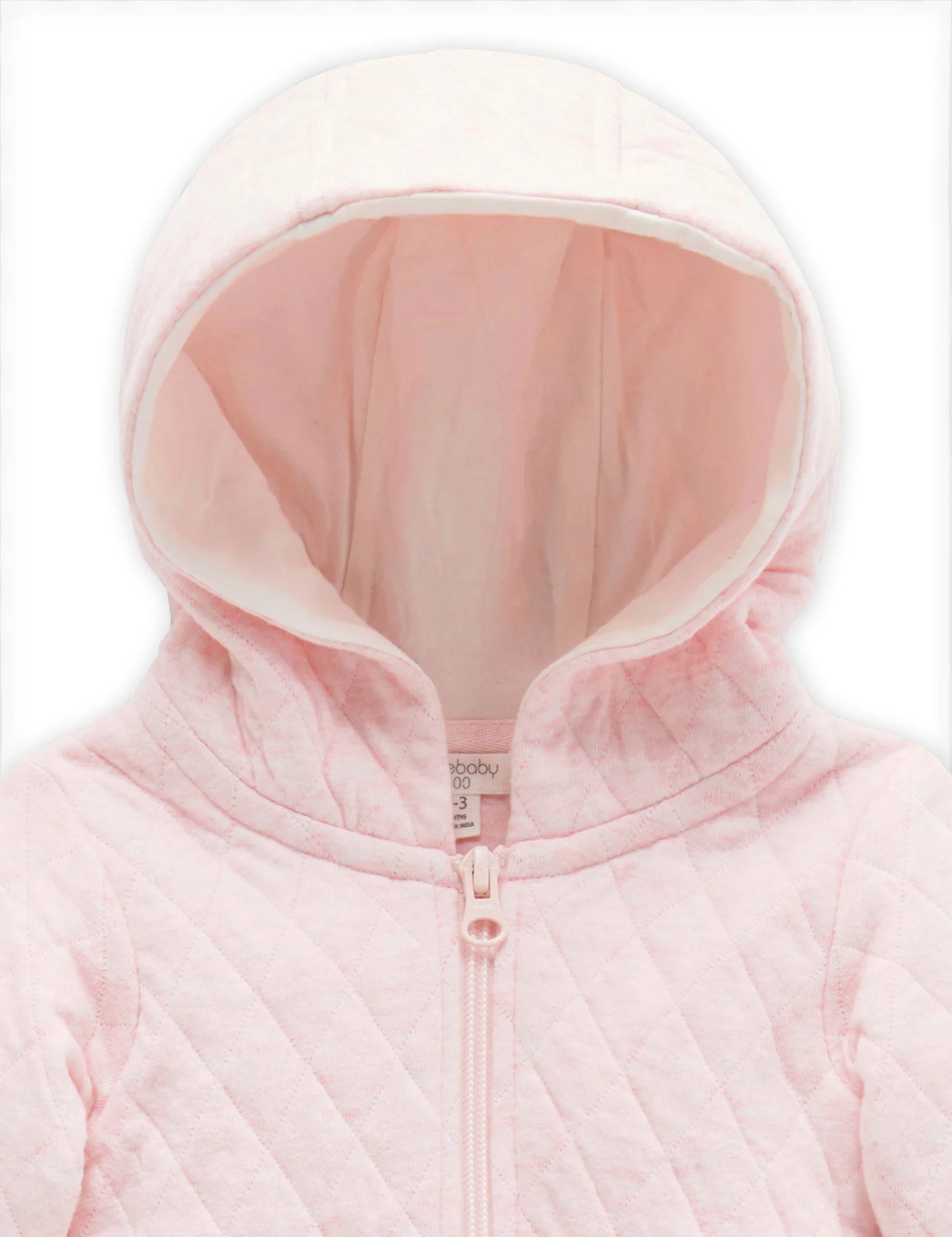 Quilted Growsuit in Soft Pink