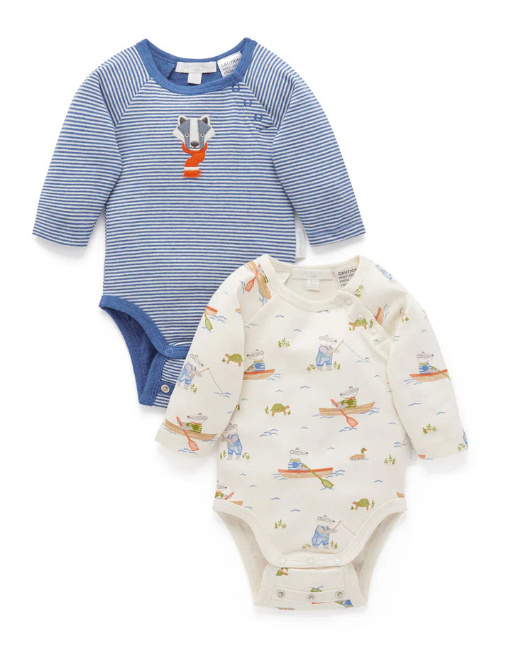 Fishing Print | 2 Pack Bodysuit Set