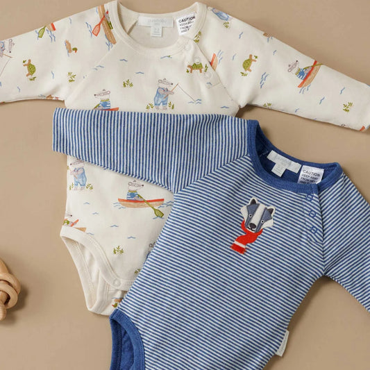 Fishing Print | 2 Pack Bodysuit Set