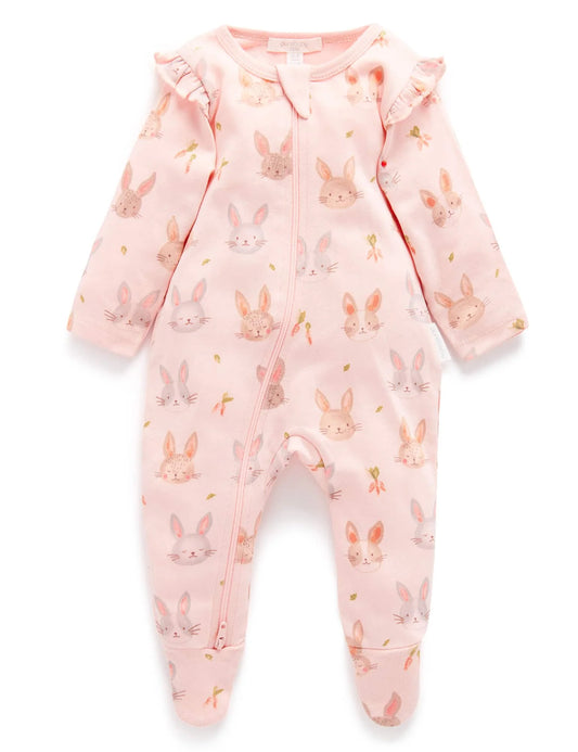 Bunny Friends Zip Growsuit