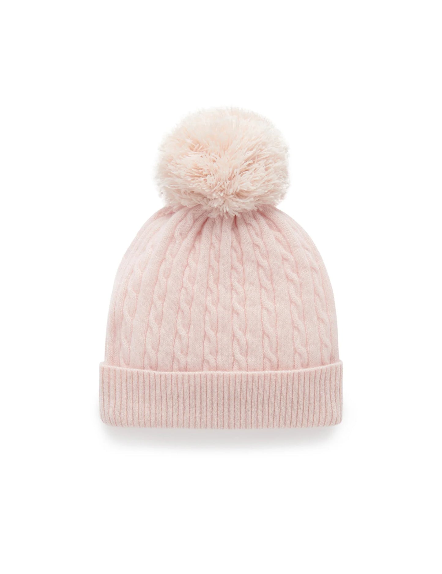 Cashmere Beanie in Pale Pink