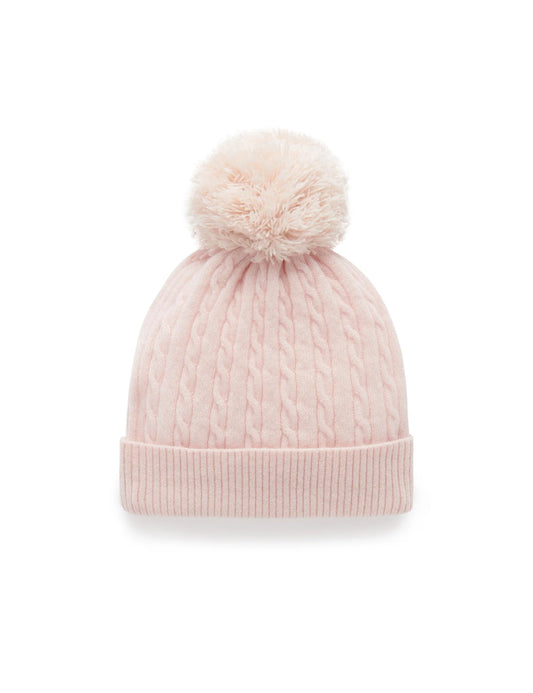 Cashmere Beanie in Pale Pink