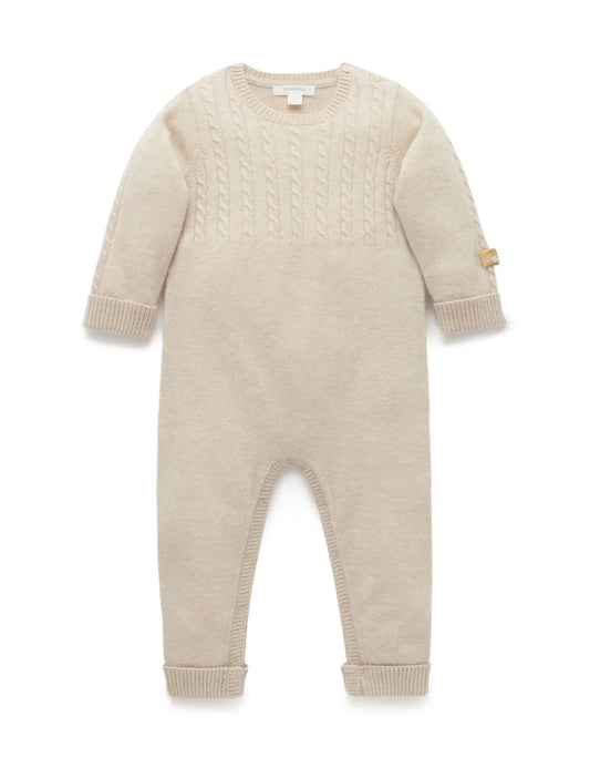 Cashmere Growsuit in Camel