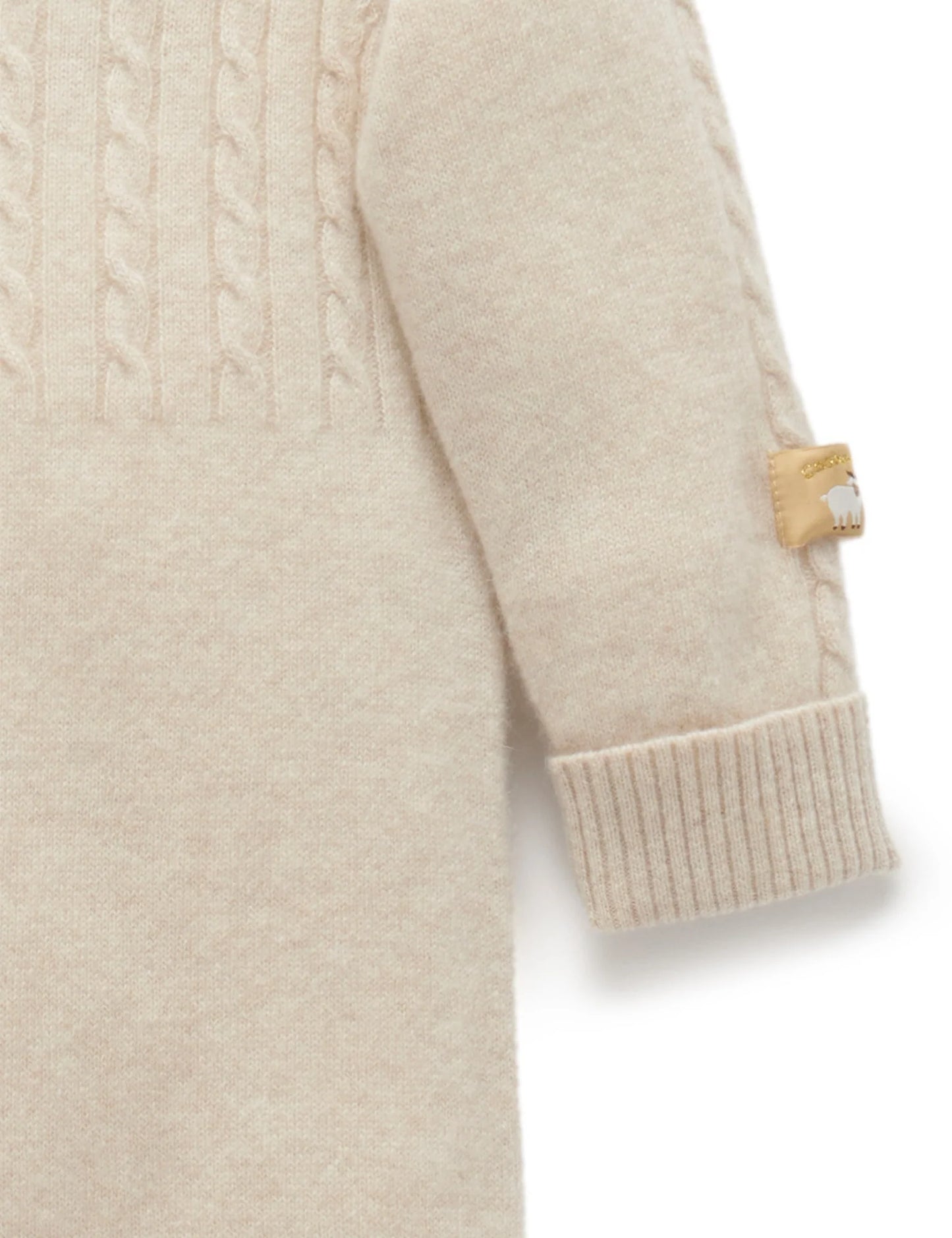 Cashmere Growsuit in Camel