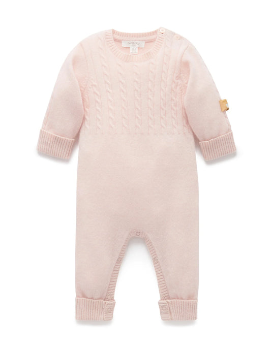 Cashmere Growsuit in Pale Pink