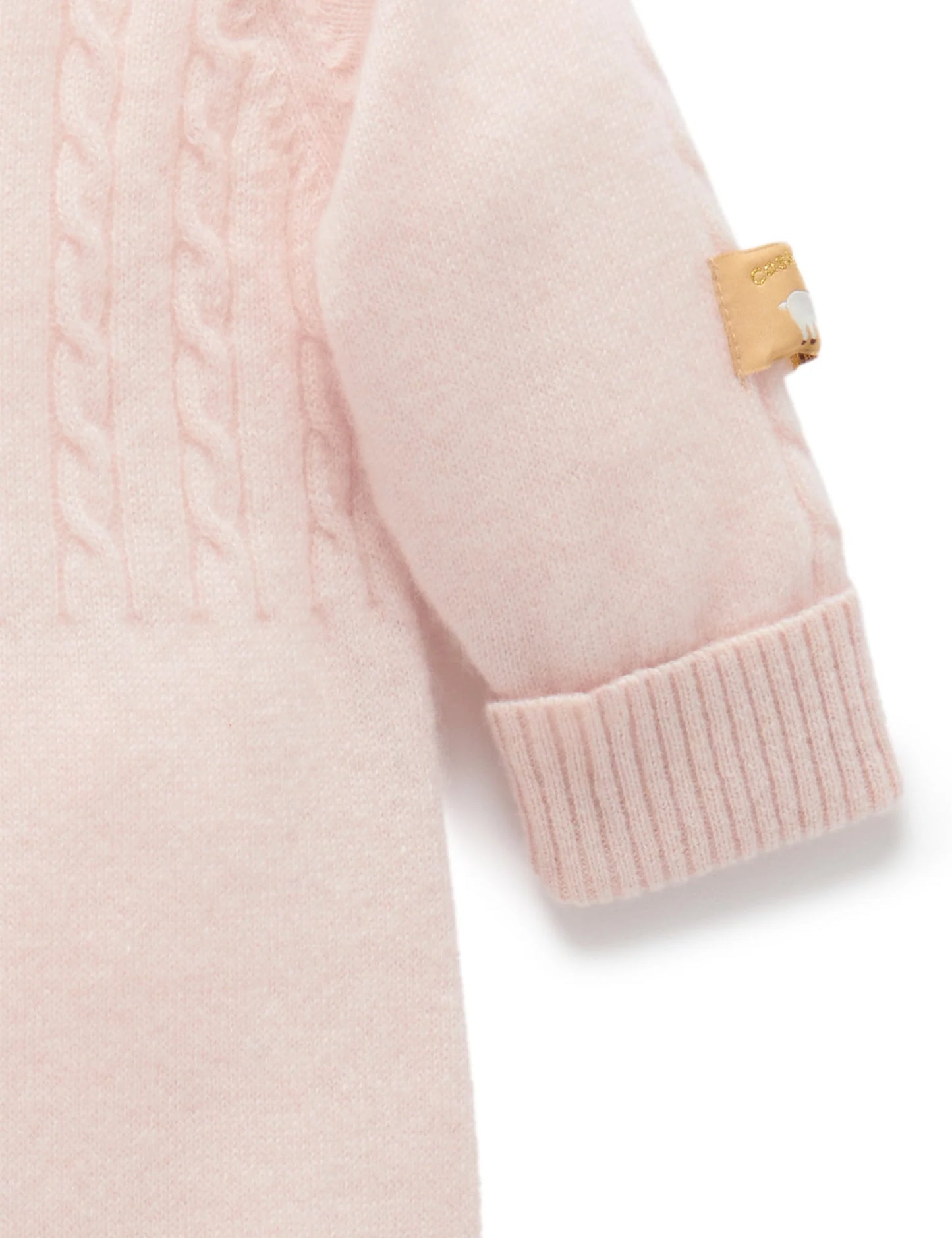 Cashmere Growsuit in Pale Pink