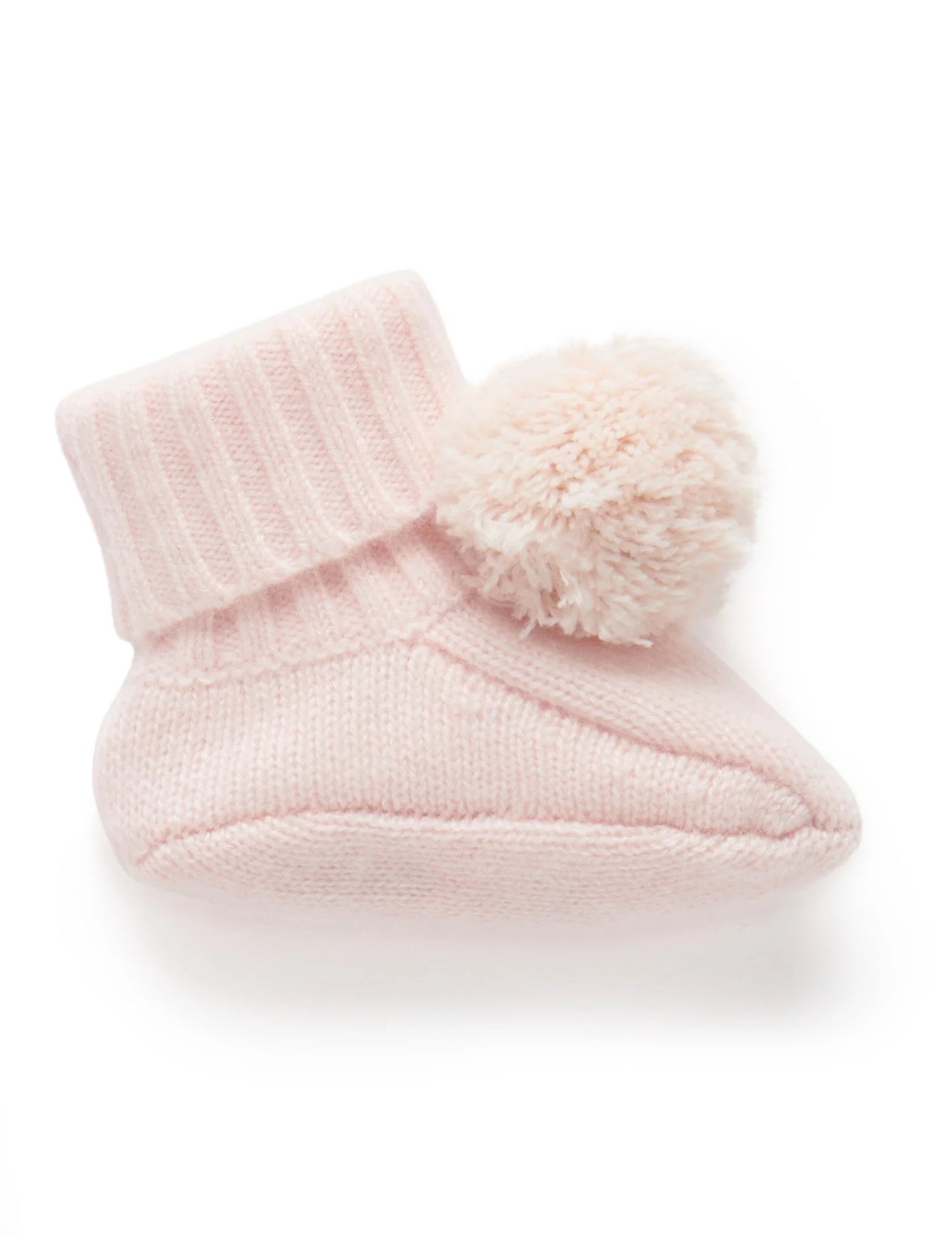 Cashmere Booties in Pale Pink