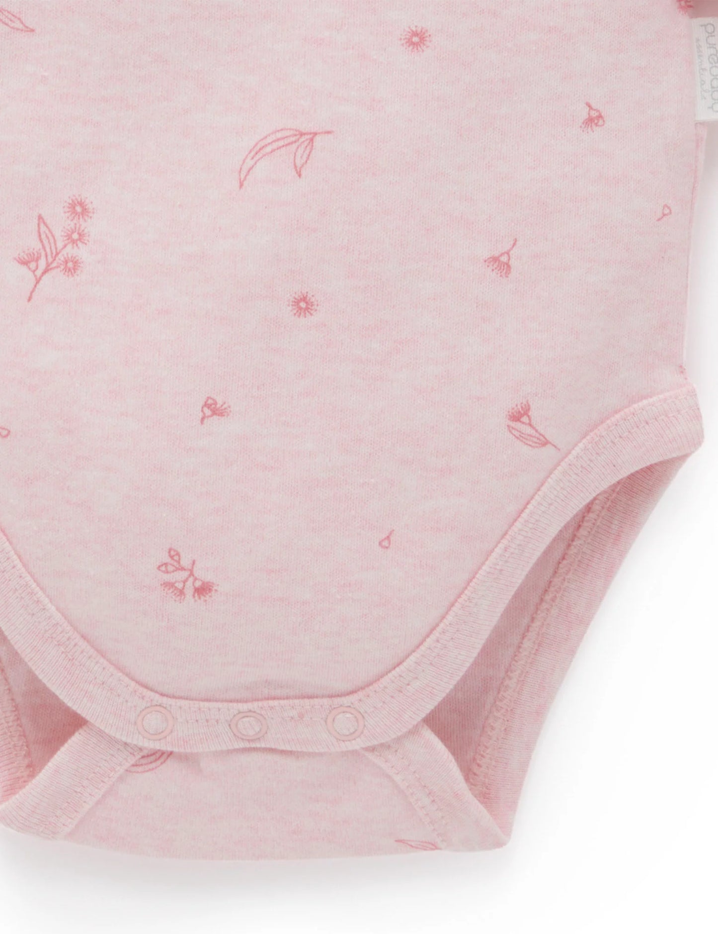 2 Pack Easy Neck Long Sleeve Bodysuit in Pale Pink Blossom