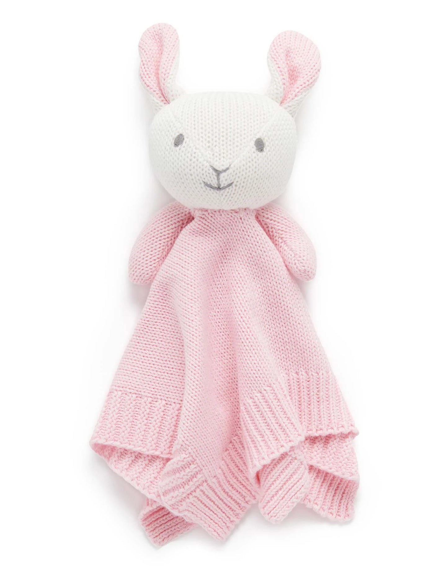 Knitted Bunny Comforter - Pink