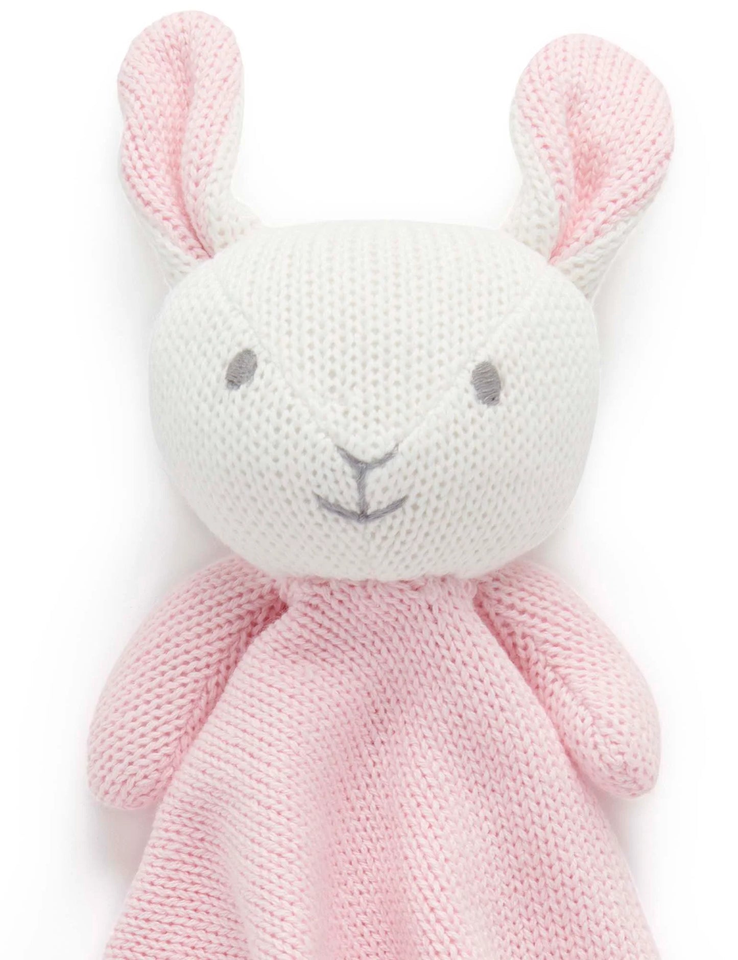 Knitted Bunny Comforter - Pink