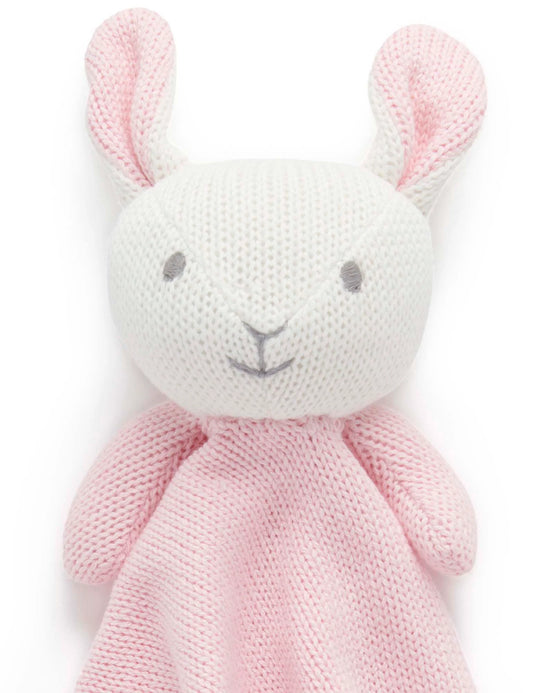 Knitted Bunny Comforter - Pink