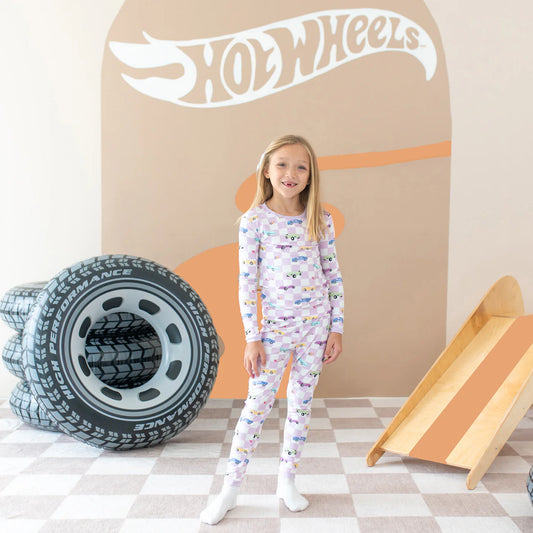 Long Sleeve Pajamas in Sparkles and Speed