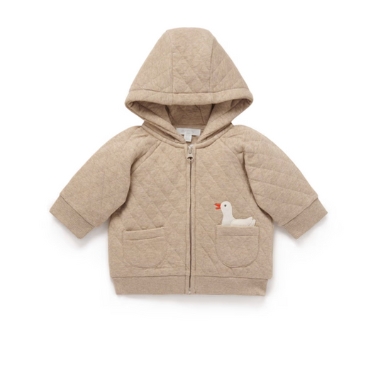 Quilted Jacket in Biscuit