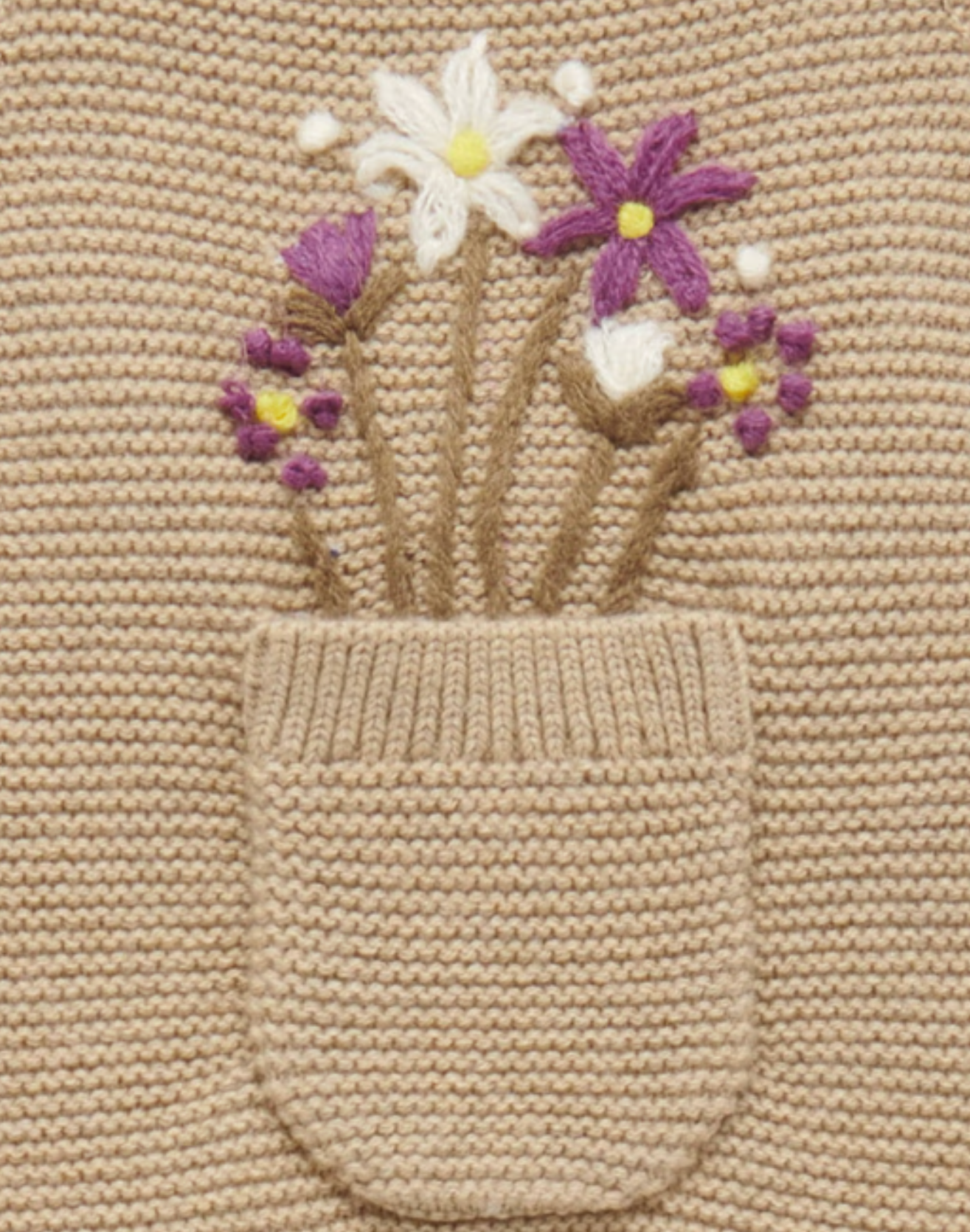 Knitted Overall in Biscuit