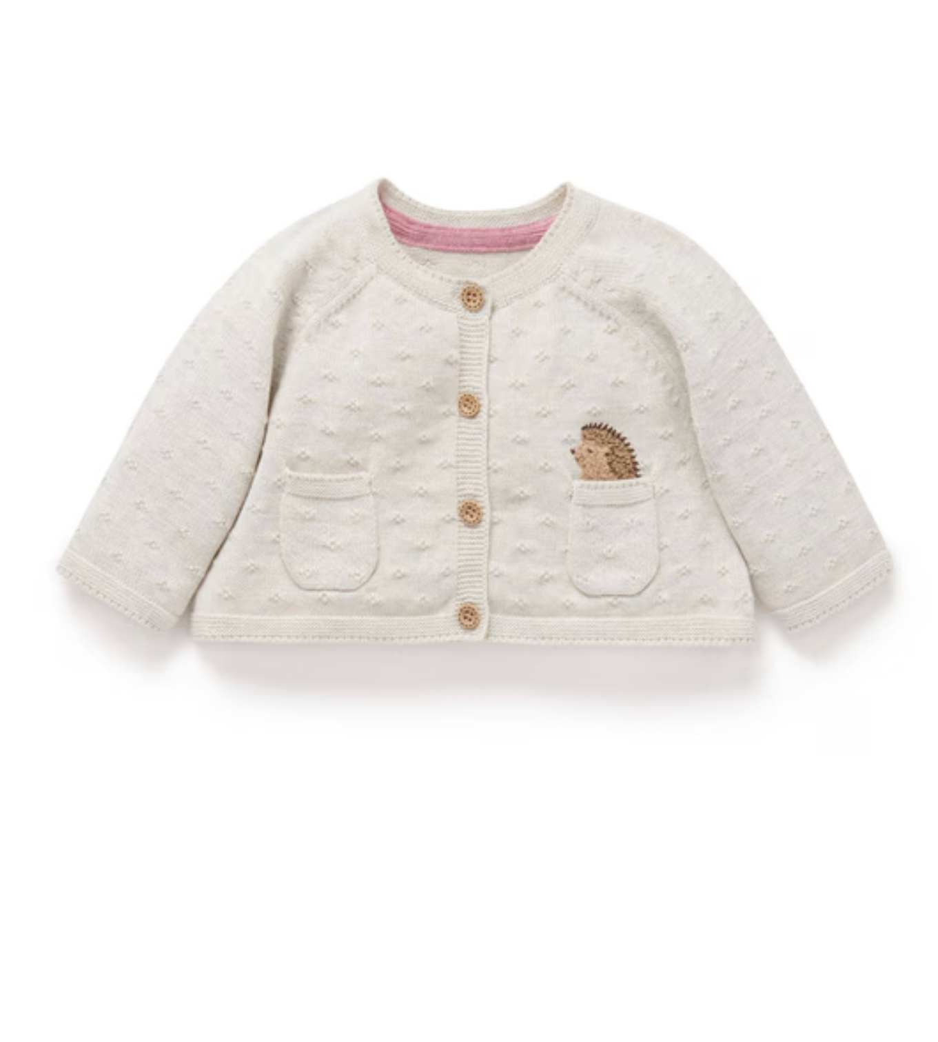 Hedgehog Cardigan in Cloud