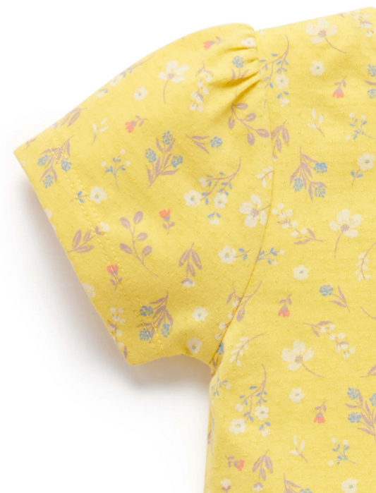 Sweet Floral Yellow Tee