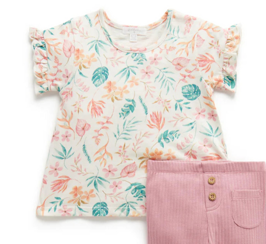 Floral Ruffle Top