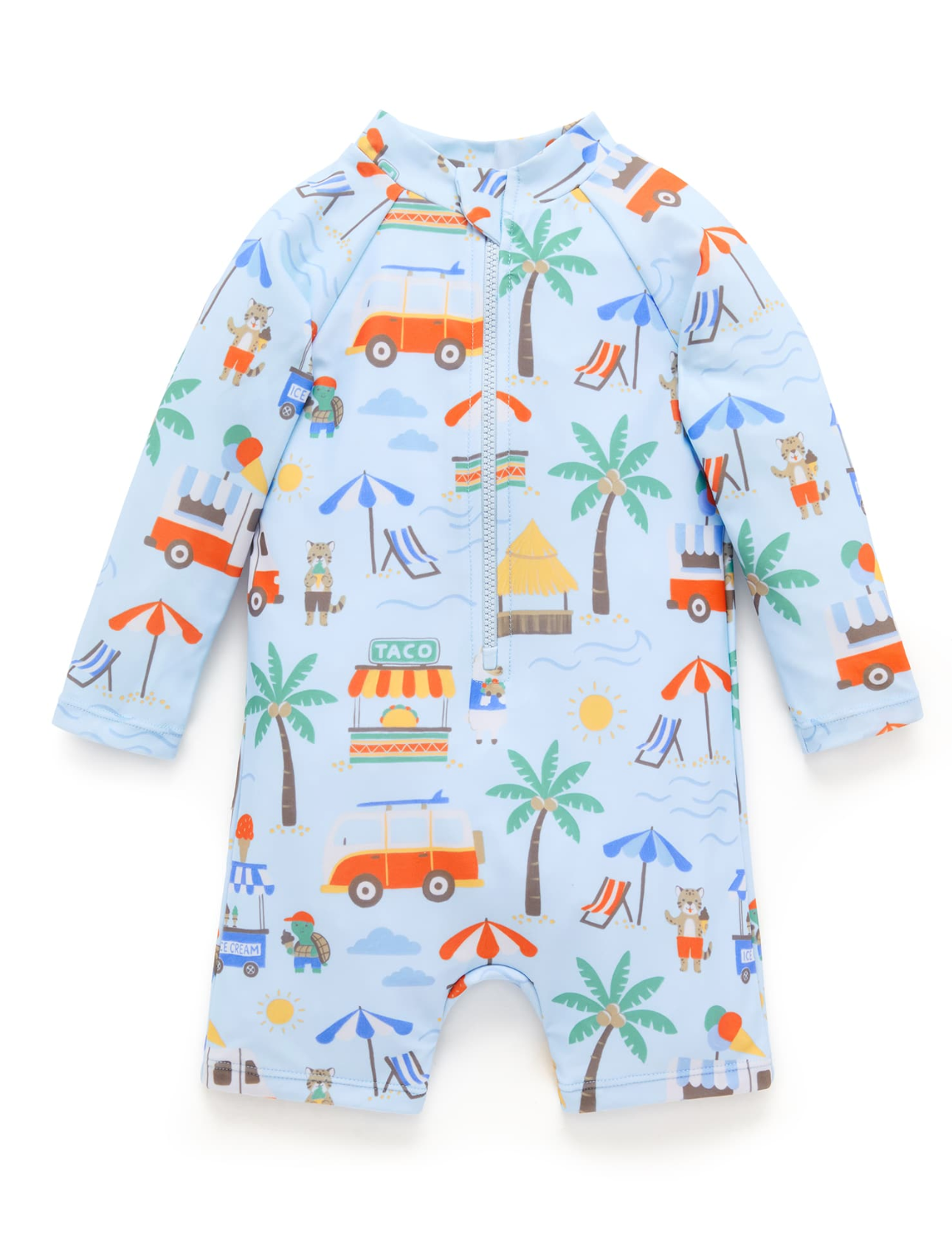 Printed L/S Sunsuit - Cancun