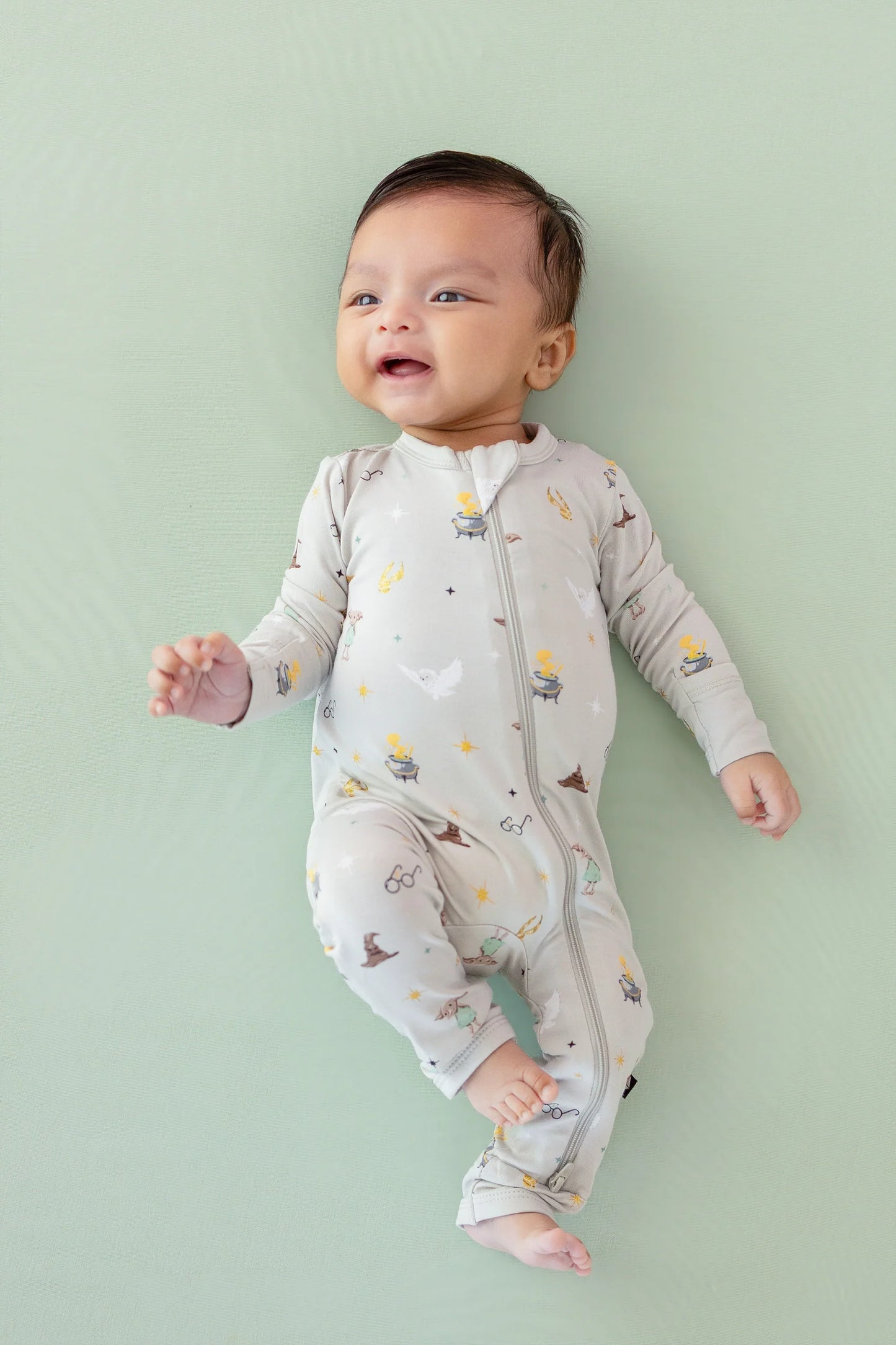 Zippered romper in Starry Icon