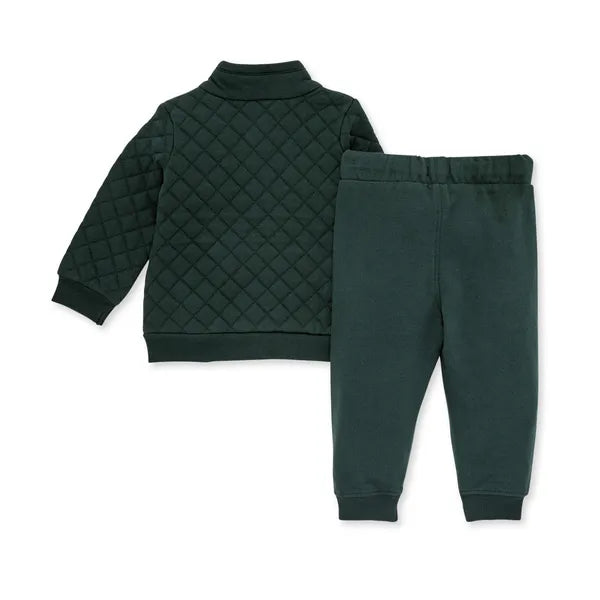 Quilted Jersey Top & French Terry Pant Set