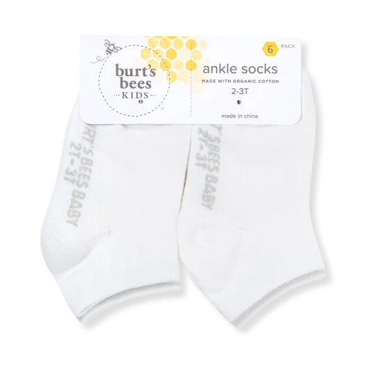 Solid Ankle Socks - 6 pk