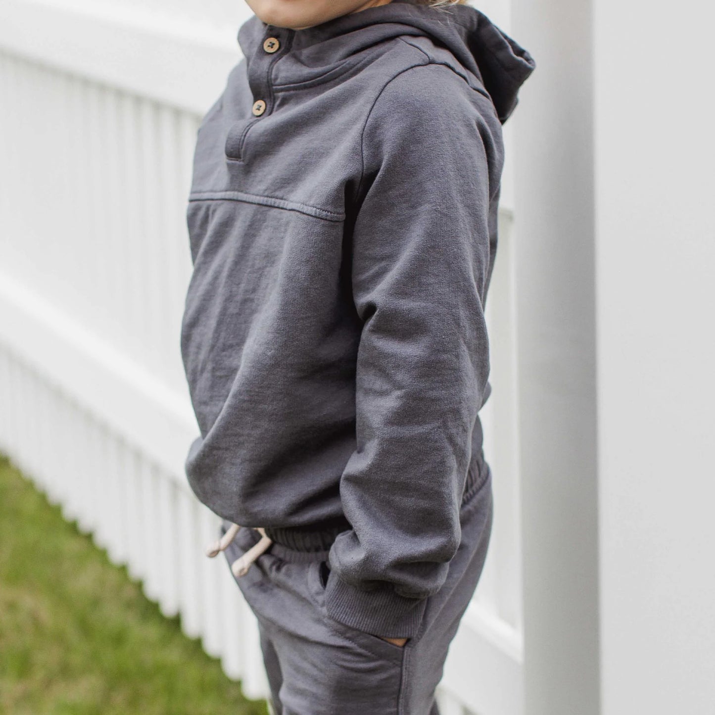Button Placket Hoodie