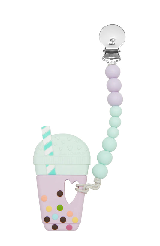 Taro Bubble Tea Teether & Clip