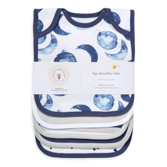 Hello Moon! Organic Baby Bibs - 5 Pack