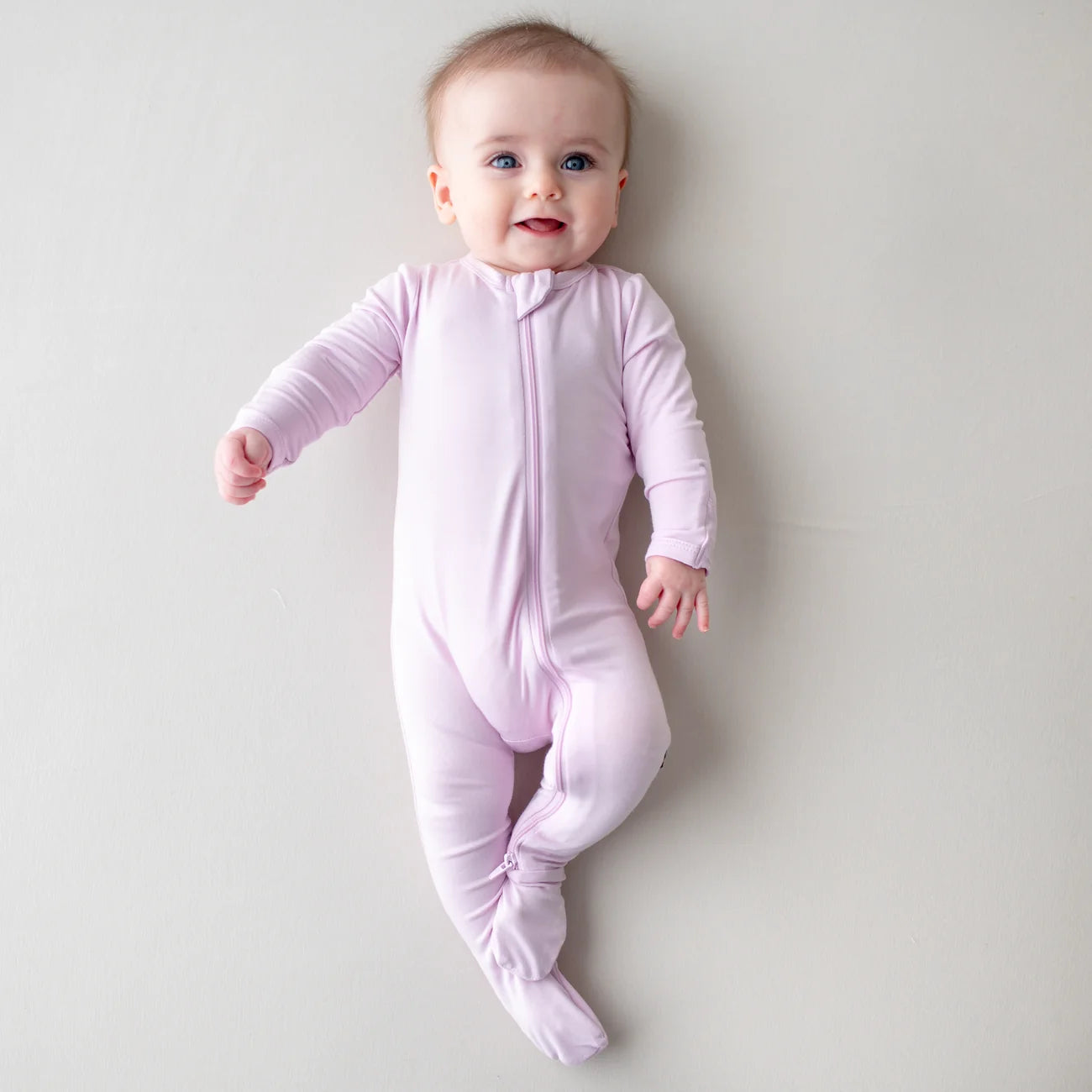 Zippered Footie in Thistle