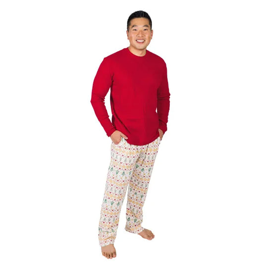 Gingerbread Fair Isle Lounge Pant PJ Set - Men's