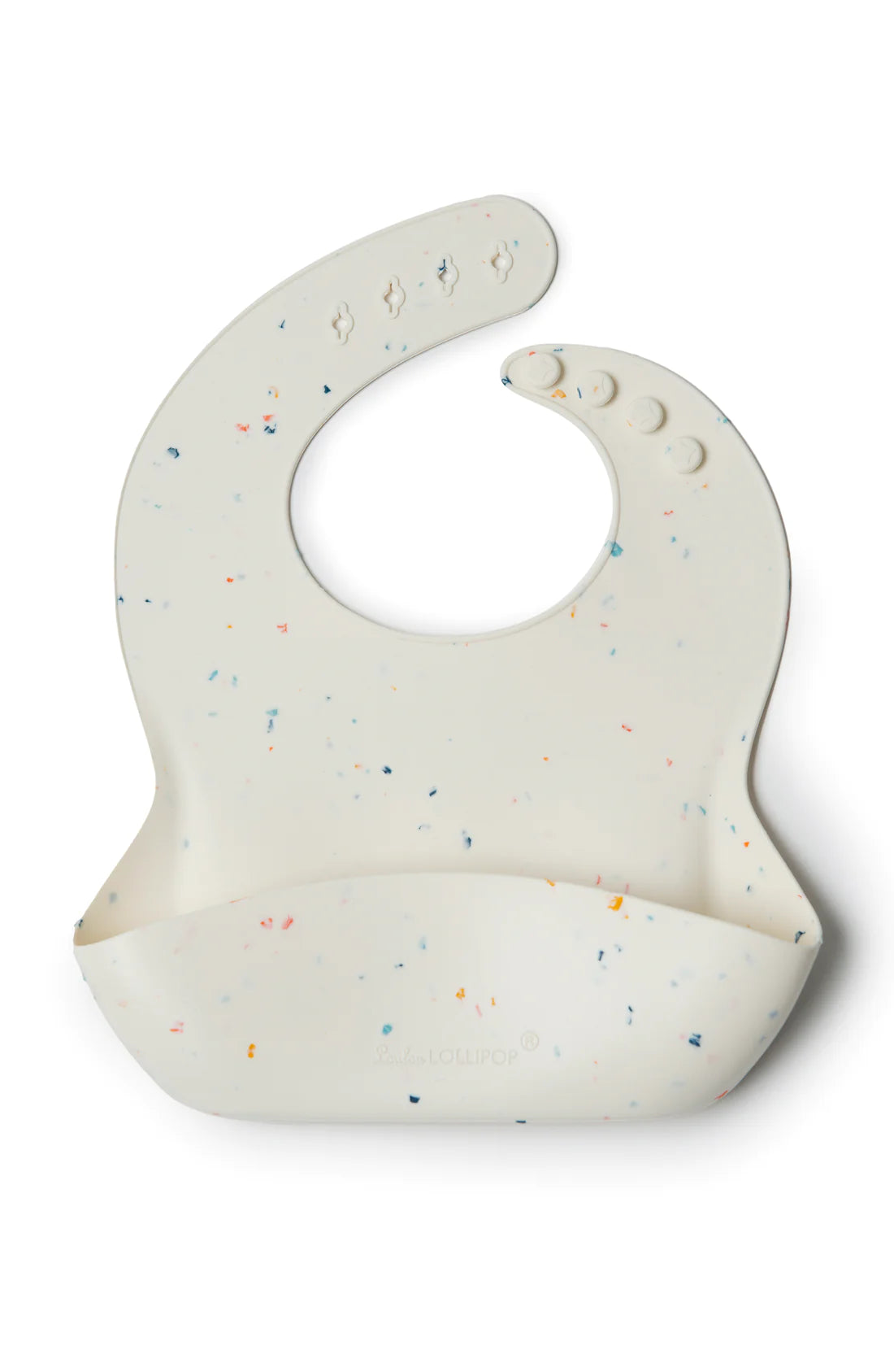 Silicone Bib - Confetti Cream