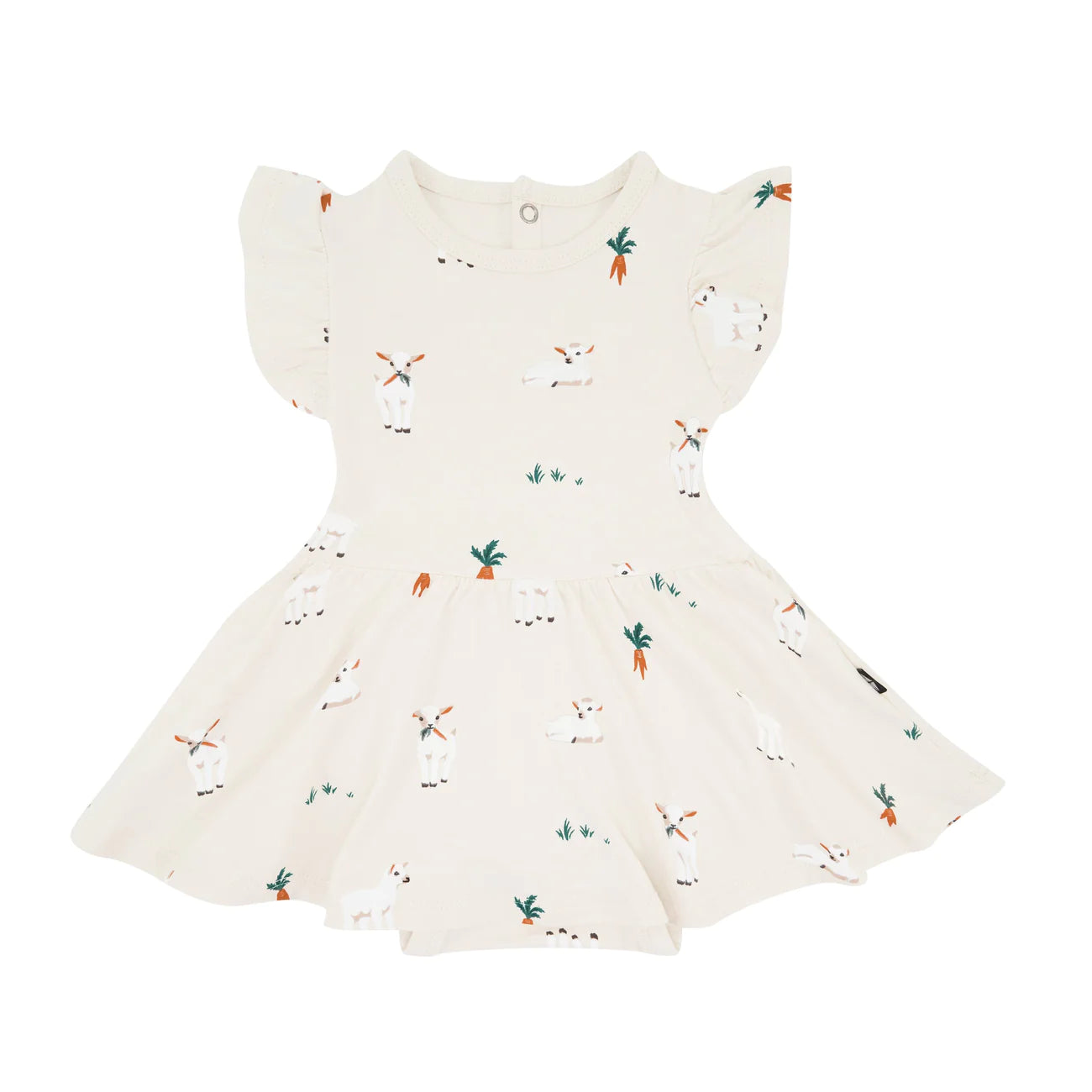 Twirl Bodysuit Dress in Goat