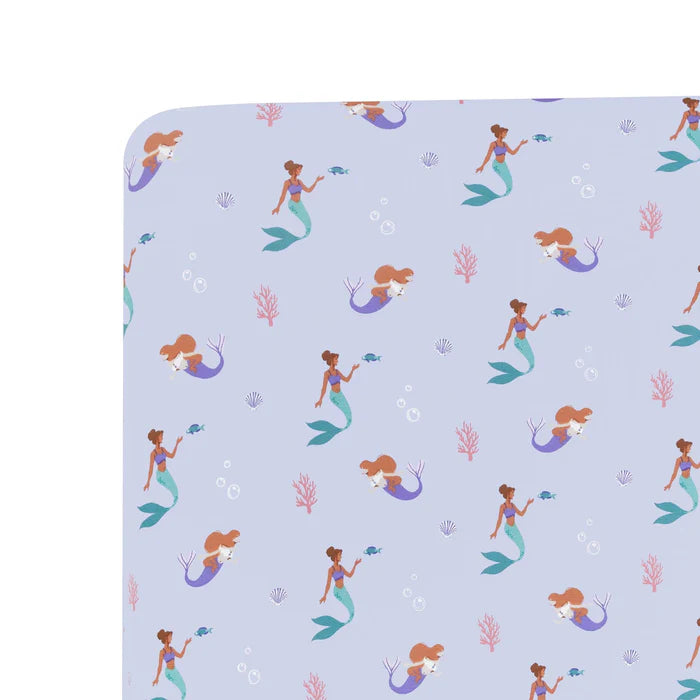 Crib Sheet in Mermaid