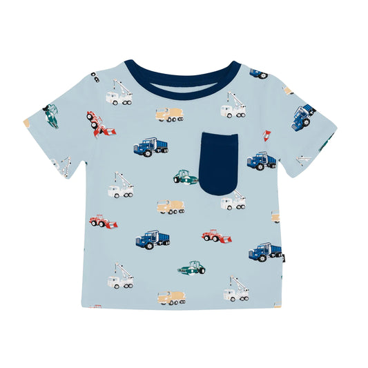 Toddler Crew Neck Tee in Construction