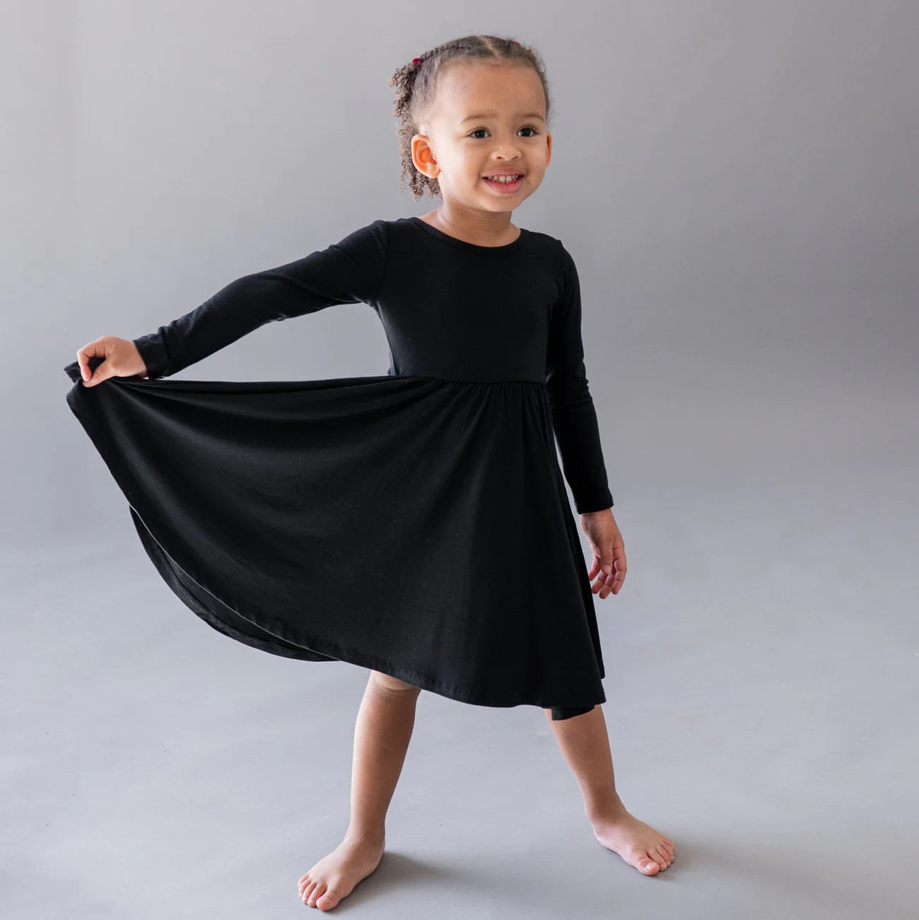 Long Sleeve Twirl Dress Midnight