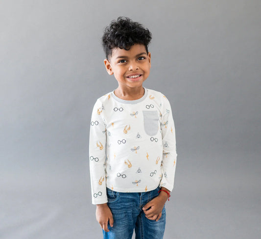 Long Sleeve Toddler Crew Neck Tee