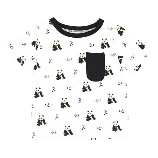 Toddler Crew Neck Tee in Black and White Zen