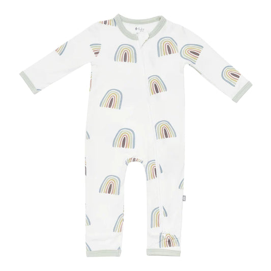 Zippered Romper in Aloe Rainbow